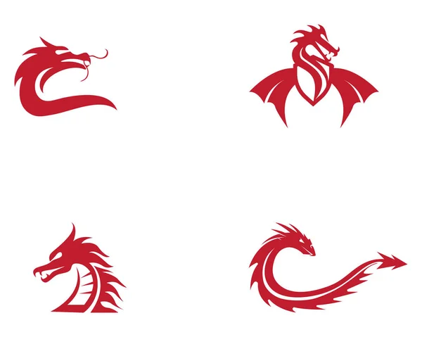 Dragon vector pictogram illustratie — Stockvector