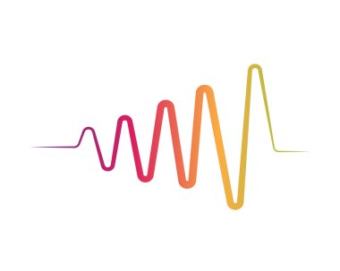 Ses dalgaları illüstrasyon vektör