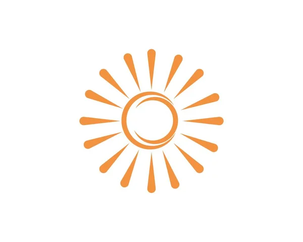 Sol logotipo y símbolos estrella icono web Vector - — Archivo Imágenes Vectoriales