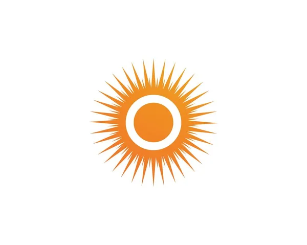 Sol logotipo y símbolos estrella icono web Vector - — Archivo Imágenes Vectoriales