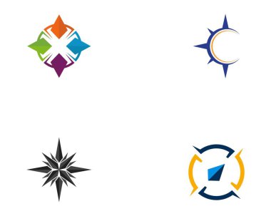 Pusula Logo Şablonu vektör resimleme tasarımı 