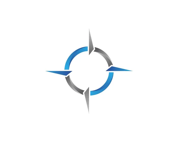 Bússola logotipo modelo vetor ícone ilustração design — Vetor de Stock