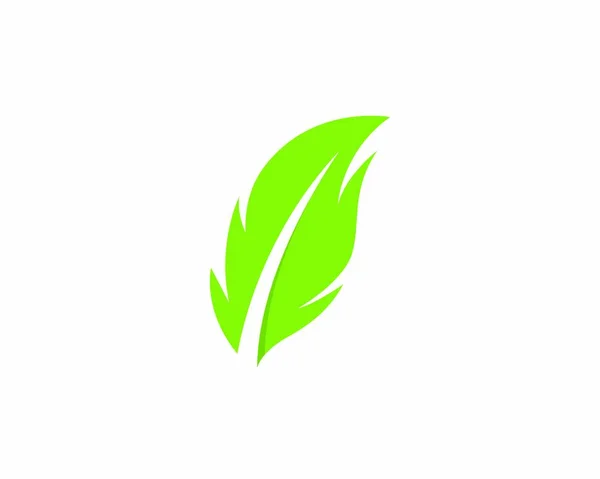 Logos de la ecología verde de la hoja del árbol — Vector de stock