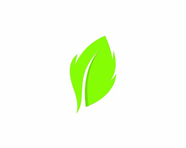 Logos de la ecología verde de la hoja del árbol — Vector de stock