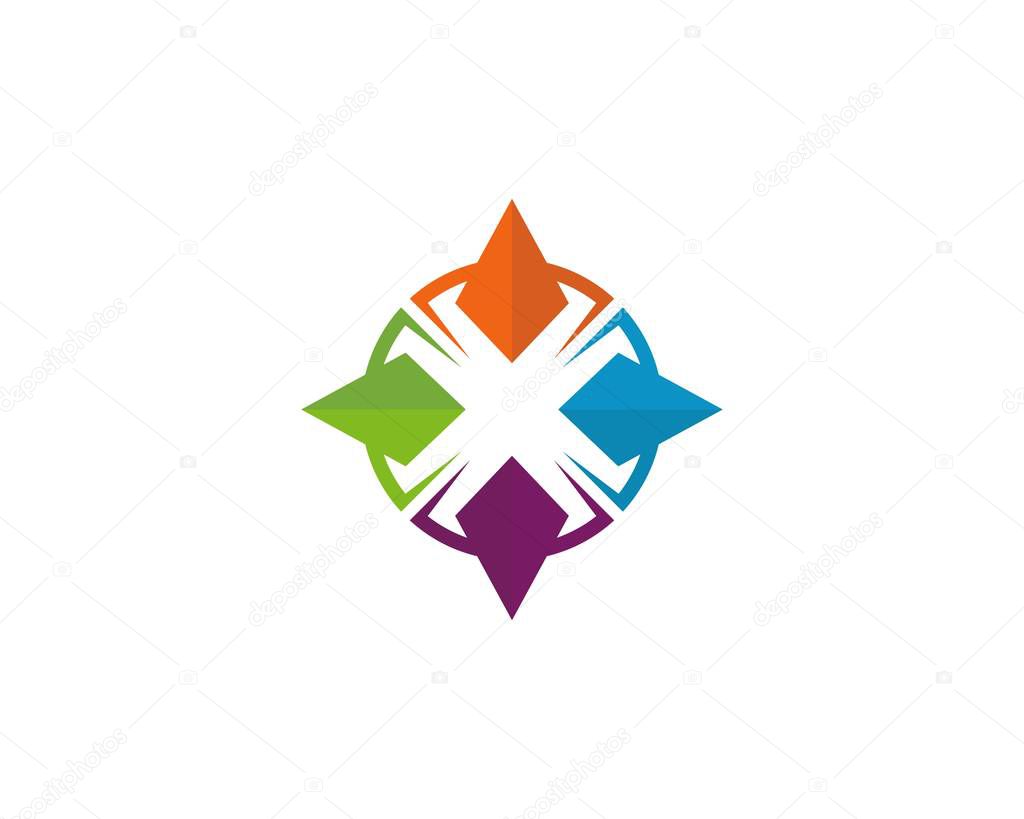 Compass Logo Template vector icon illustration design 