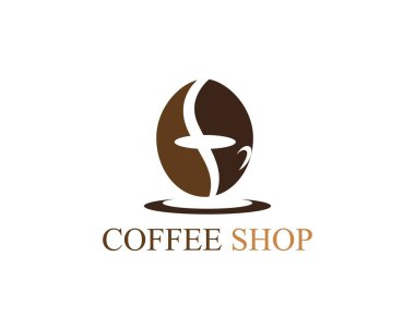 Kahve fincanı logo şablonu