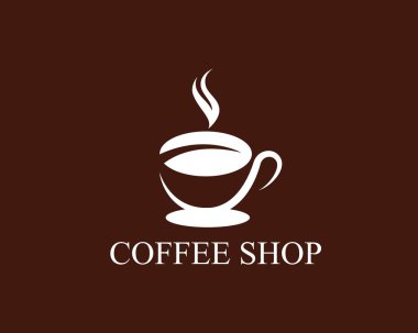 Kahve fincanı logo şablonu