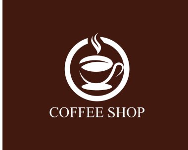 Kahve fincanı logo şablonu