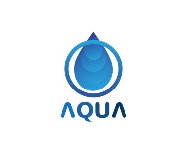 Su damlası Logo Şablonu vektörü