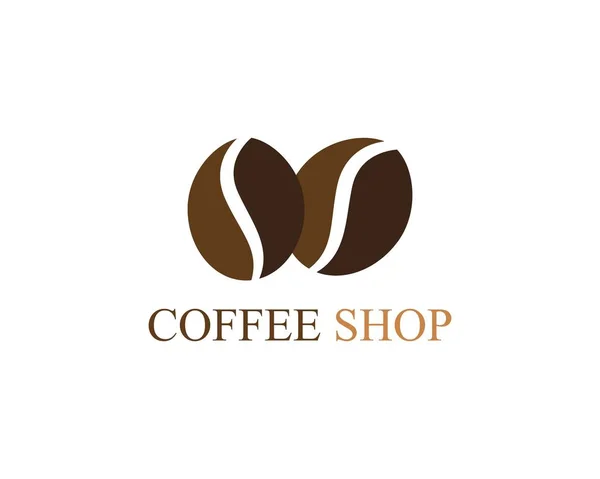 Modelo de logotipo copo de café — Vetor de Stock