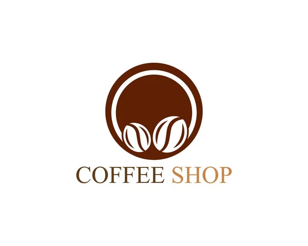 Modelo de logotipo copo de café — Vetor de Stock