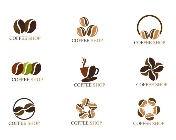 Plantilla logo taza de café — Vector de stock