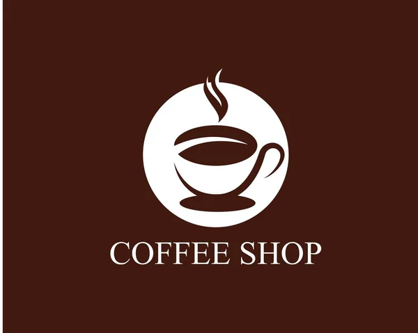 Plantilla logo taza de café — Vector de stock