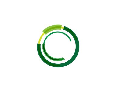 Daire çizgisi Logo Şablon vektör simgesi 