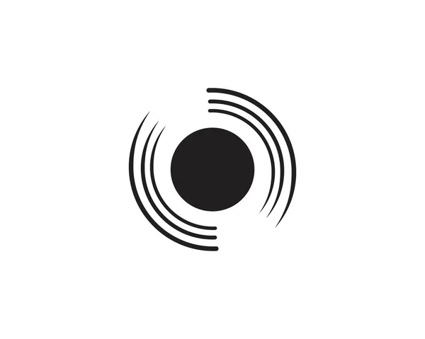 Linha de círculo Logo Template vetor ícone — Vetor de Stock