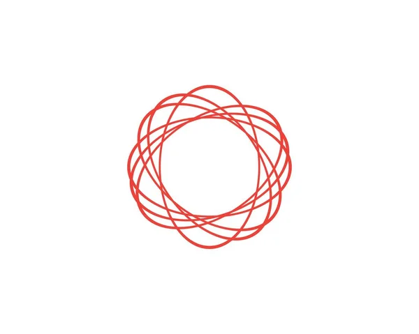 Εικονίδιο διάνυσμα προτύπου κύκλου λογότυπου γραμμής — Διανυσματικό Αρχείο