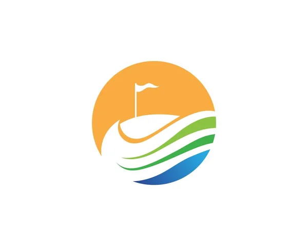 Ícones do clube de golfe símbolos elementos e logotipo imagens vetoriais — Vetor de Stock