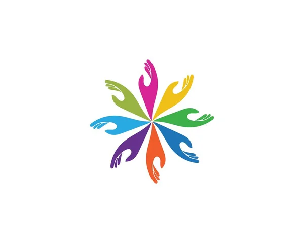 Logo per la cura delle mani Icona vettoriale modello Business - Vettori — Vettoriale Stock