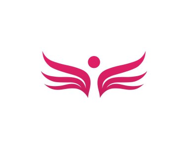 Kanat logosu ve sembol iş şablonu 