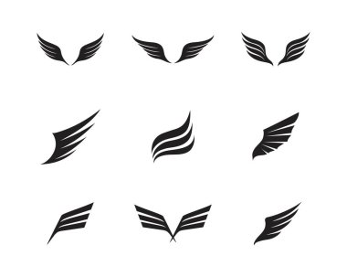 Kanat logosu ve sembol iş şablonu 
