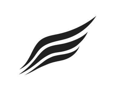 Kanat siyah Logo Şablonu vektör çizim vektörü