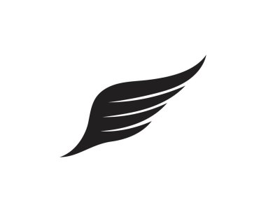 Kanat siyah Logo Şablonu vektör çizim vektörü