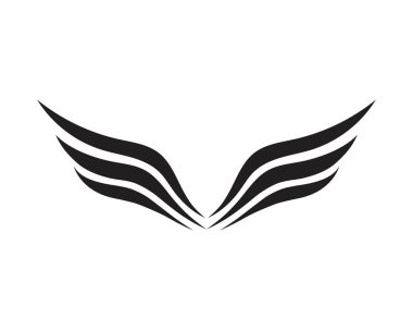 Kanat siyah Logo Şablonu vektör çizim vektörü