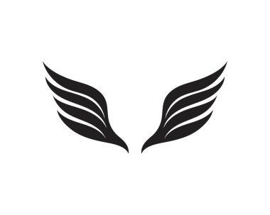 Kanat siyah Logo Şablonu vektör çizim vektörü
