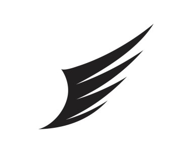 Kanat siyah Logo Şablonu vektör çizim vektörü