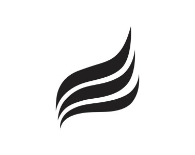 Kanat siyah Logo Şablonu vektör çizim vektörü