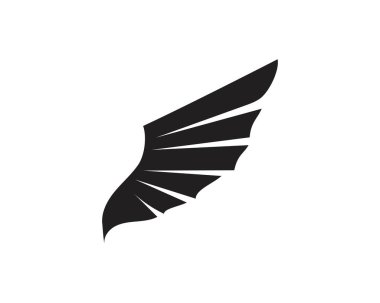 Kanat siyah Logo Şablonu vektör çizim vektörü