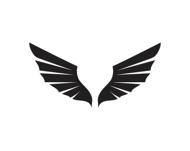 Kanat siyah Logo Şablonu vektör çizim vektörü