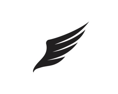 Kanat siyah Logo Şablonu vektör çizim vektörü
