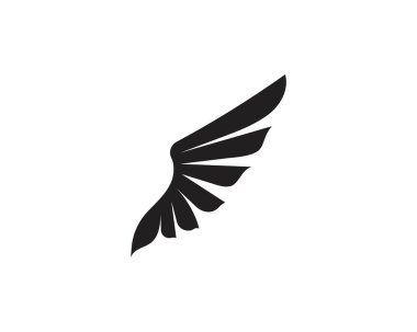 Kanat siyah Logo Şablonu vektör çizim vektörü