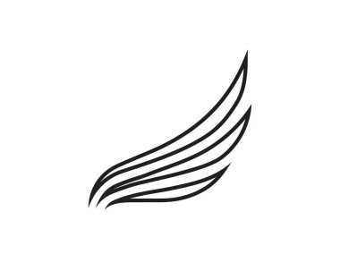 Kanat siyah Logo Şablonu vektör çizim vektörü