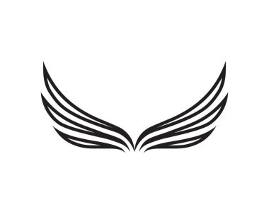 Kanat siyah Logo Şablonu vektör çizim vektörü
