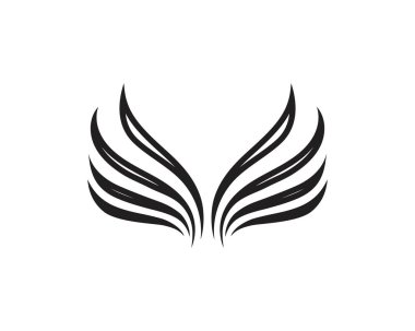 Kanat siyah Logo Şablonu vektör çizim vektörü