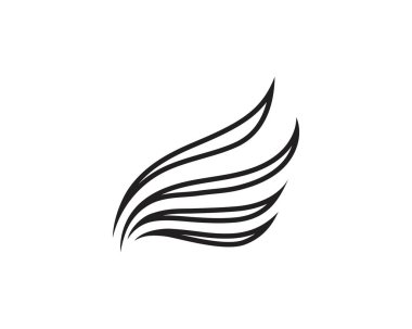 Kanat siyah Logo Şablonu vektör çizim vektörü