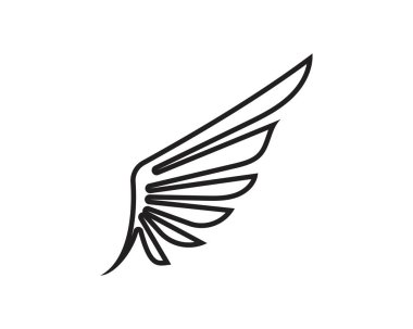 Kanat siyah Logo Şablonu vektör çizim vektörü