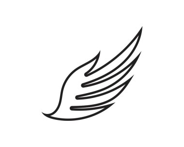 Kanat siyah Logo Şablonu vektör çizim vektörü