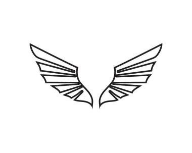 Kanat siyah Logo Şablonu vektör çizim vektörü