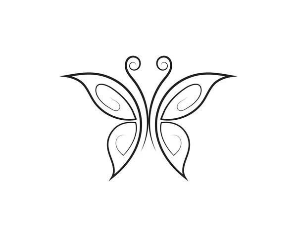 아름다움 나비 아이콘 디자인 — 스톡 벡터