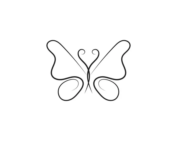 Design icône papillon beauté — Image vectorielle