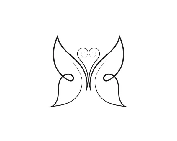 Design icona farfalla bellezza — Vettoriale Stock