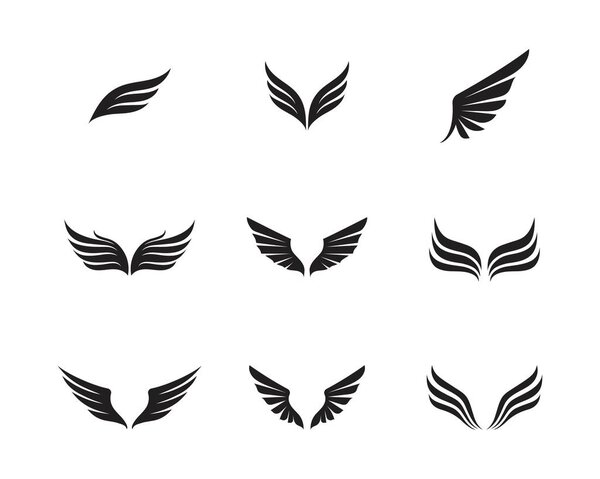 Wing logo and symbol business template 