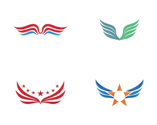 Logo de ala y plantilla de negocio de símbolo — Archivo Imágenes Vectoriales