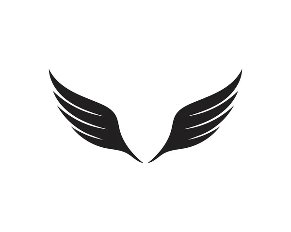 Wing preto logotipo modelo vetor ilustração design vetor — Vetor de Stock