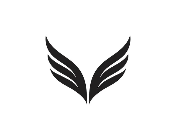 Wing preto logotipo modelo vetor ilustração design vetor — Vetor de Stock