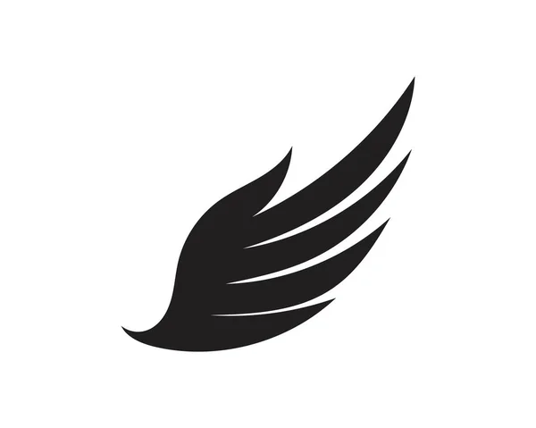 Vleugel zwart Logo Template vector illustratie ontwerp vector — Stockvector