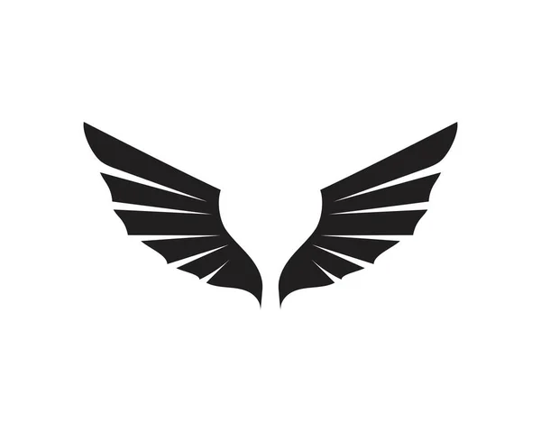 Πτέρυγα μαύρο λογότυπο πρότυπο διάνυσμα εικονογράφηση διάνυσμα — Διανυσματικό Αρχείο